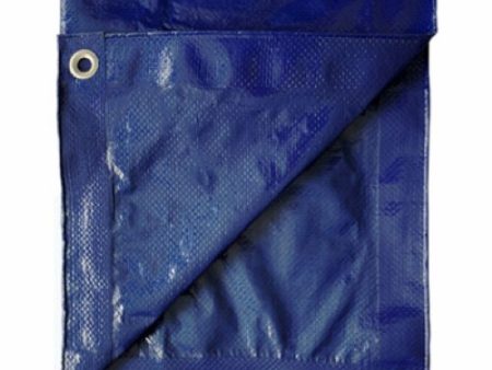 ITM MD-GT-BB-1220 12  x 20  Blue Polyethylene Storage Tarp Cover With Grommets - Quantity of 4 For Cheap