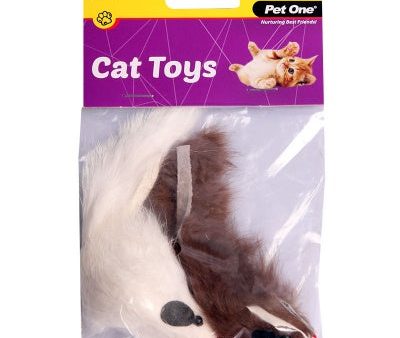 Pet One Mouse Brown & White 2 Pack For Discount