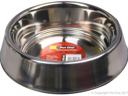 Pet One Bowl Anti Ant Stainless Steel 700ml For Cheap