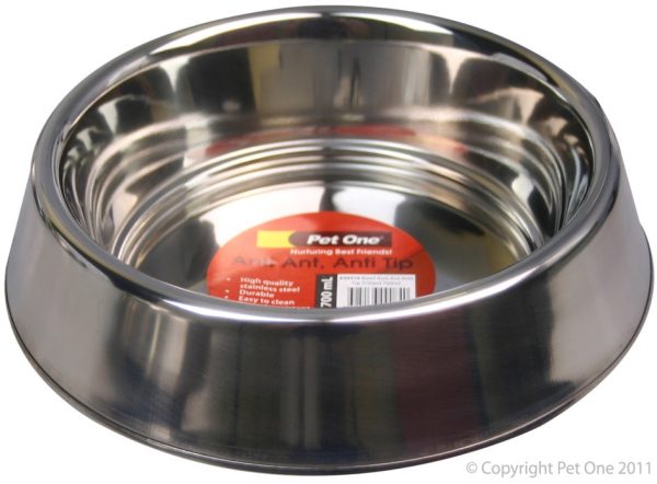 Pet One Bowl Anti Ant Stainless Steel 700ml For Cheap