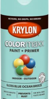 Krylon K05506007 12 oz Can of Colormaxx Paint + Primer Gloss Blue Ocean Breeze Spray Paint on Sale