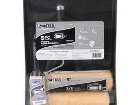 Master Painter MPTS-5PC 5-Piece Paint Tray Set With Brush & Roller - Quantity of 6 Online now