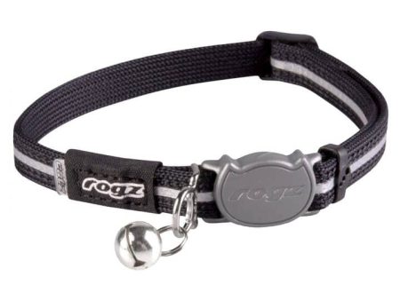 Rogz Alleycat Safeloc Collar Black Small Online Sale