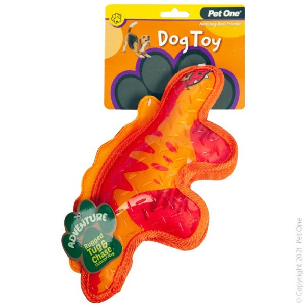 Pet One Adventure Squeaky Dinosaur Red 30cm For Cheap