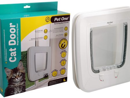 Pet One Cat Door Poly Magnetic Entry Door Hot on Sale