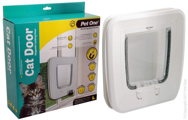 Pet One Cat Door Poly Magnetic Entry Door Hot on Sale