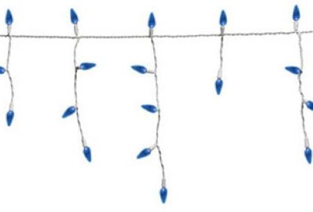 Holiday Wonderland 47693-88 105-Count C3 LED Blue Icicle Christmas Light Set Supply