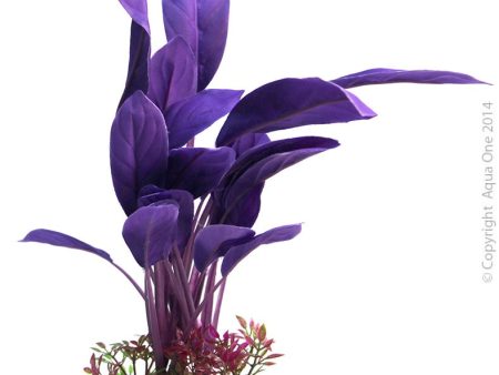 Aqua One Purple Echinodorus With Gravel Base Large Hot on Sale