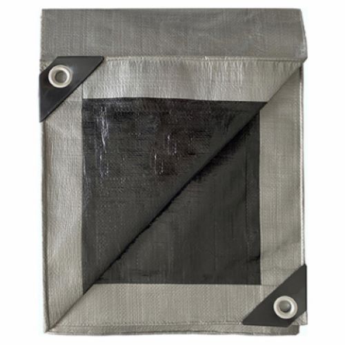 ITM HD-GT-SB-1012 10  x 12  Black & Silver Polyethylene Tarp - Quantity of 8 on Sale