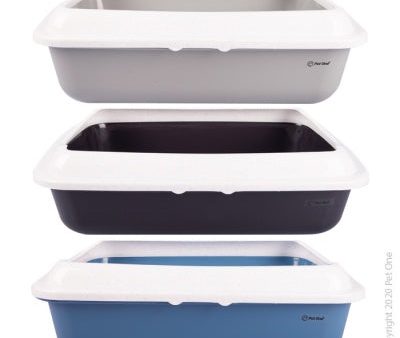 Pet One Rectangular Litter Tray & Lid Large Fashion