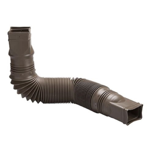 Amerimax 85019 Universal Brown Flexible Poly Downspout Extension - Quantity of 6 Online Sale