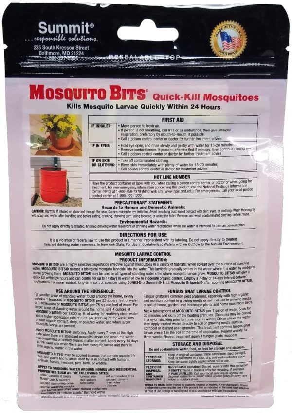 Summit 116-12 8 oz Bag of Mosquito Pest Control Bits - Quantity of 10 Online Sale