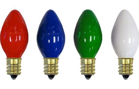 Holiday Wonderland 1074A-88 4-Pack of C7 Multi-Color Replacement Bulbs - Quantity of 100 Hot on Sale