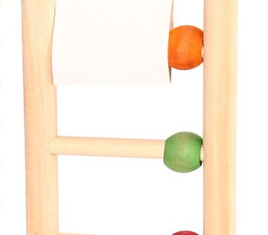 Avi One Wooden Ladder with Beads 5 Rung For Sale