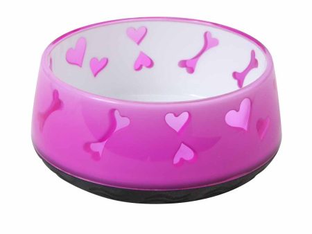 AFP Dog Love Bowl Pink Medium 600ml Online Sale