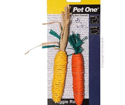 Pet One Veggie Rope Chew Carrot & Corn 2 Pack For Discount