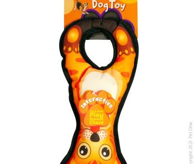 Pet One Interactive Squeaky Tug Ring Cat Orange 32cm Online