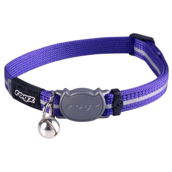 Rogz Alleycat Safeloc Collar Purple Small Hot on Sale