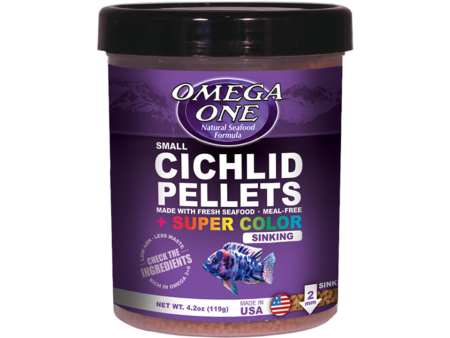 Omega One Super Colour Cichlid Pellets Sinking Small 119G Cheap