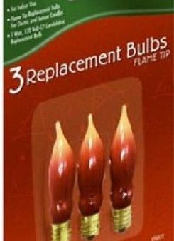 Holiday Wonderland 1080-88 3-Pack of C7 Electric Flame Tip Window Candle Replacement Bulbs - Quantity of 100 Online