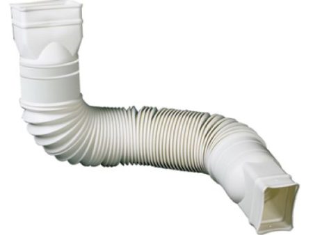 Amerimax 85010 Universal White Flexible Poly Downspout Extension - Quantity of 4 Discount