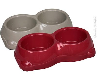 Pet One Non Slip Double Bowl 22cm For Discount