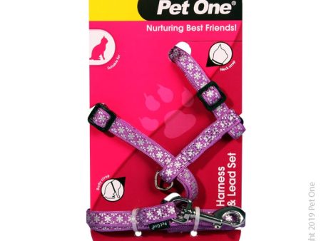 Pet One Cat Kitten Reflective Harness & Lead Set Purple Online