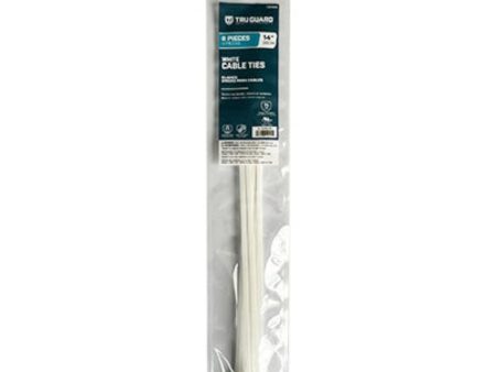 Tru-Guard NL-5X350-8W 8-Count Pack of 14  White Nylon Self Locking Cable Ties Online Hot Sale