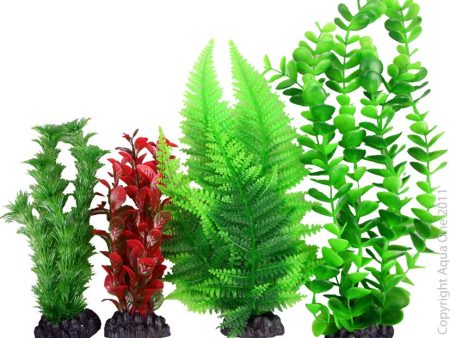 Aqua One Plastic Plant Mix #3 4 Pack For Discount