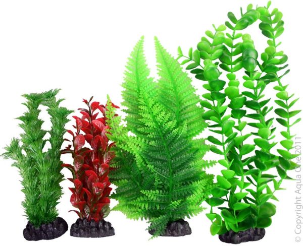 Aqua One Plastic Plant Mix #3 4 Pack For Discount