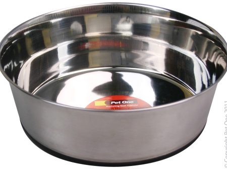 Pet One Premium Heavy Duty Bowl Anti Skid Stainless Steel 1.9L Hot on Sale