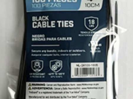 Tru-Guard NL-3X100-100B 100-Count Pack of 4  Black Nylon Self Locking Cable Ties For Cheap