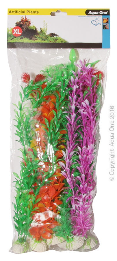 Aqua One Plastic Plant Mixed X-Large 6 Pack Sale