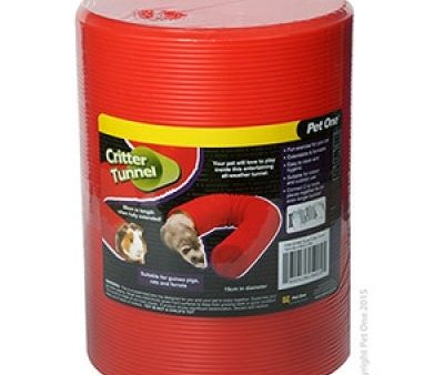 Pet One Critter Tunnel Red Medium Online now