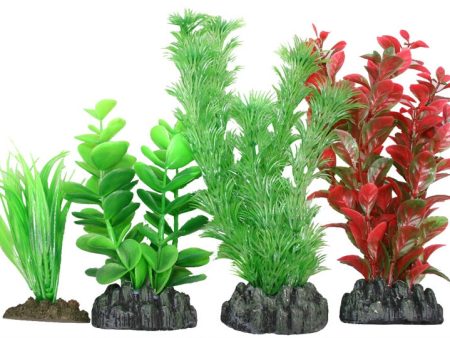 Aqua One Plastic Plant Mix #6 4 Pack Sale