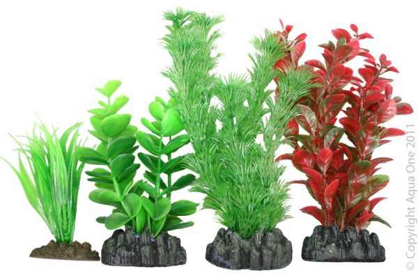 Aqua One Plastic Plant Mix #6 4 Pack Sale