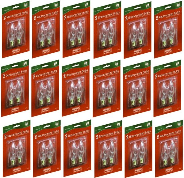 Holiday Wonderland T-16-88 2-Pack of Battery Operated Window Candle Replacement Bulbs - Quantity of 18 For Cheap