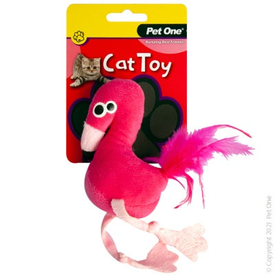 Pet One Plush Flamingo Pink 11.5cm For Sale