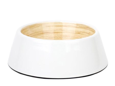 Barkley & Bella White Bamboo Bowl Medium Discount