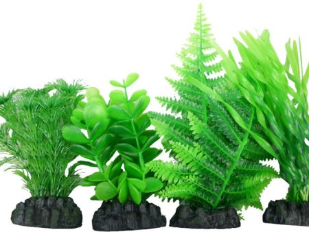 Aqua One Plastic Plant Mix #5 4 Pack Sale