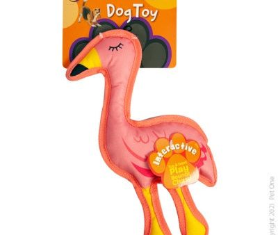 Pet One Interactive Squeaky Flamingo Pink 28cm Fashion