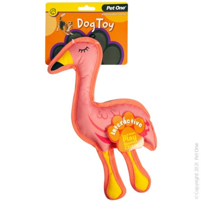 Pet One Interactive Squeaky Flamingo Pink 28cm Fashion