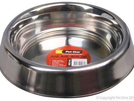 Pet One Bowl Anti Ant Stainless Steel 900ml Supply