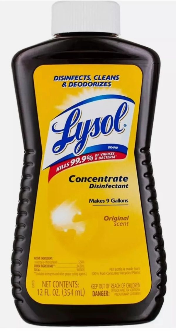 Lysol 1920077500 12 oz Bottle of Liquid Disinfectant Deodorizer Concentrate Original Scent Online