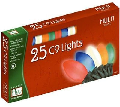 Holiday Wonderland 2924-88 25 count C9 Multi Ceramic Christmas Light Set - Quantity of 48 sets Online Hot Sale